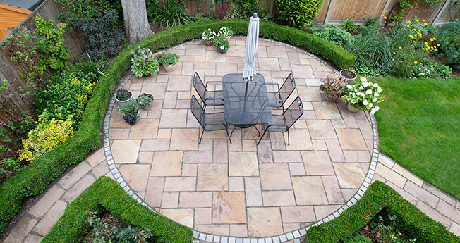 Picture of a paved terrace